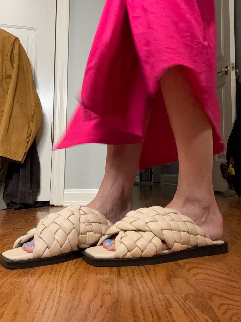 H&M Braided Slide Mules in Beige